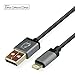 iPhone 7 Charger, Cambond Nylon Braided 8 Pin Data Sync USB Cable Cord for iPhone 7/7 Plus / 6s / 6s Plus / 6/6 Plus / 5s / 5c / 5, iPad Air, Mini, iPad Pro, iPad 4th, iPod 7(Black)