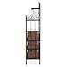 SEI Furniture Wood Metal Frame 3 Drawer w/Woven Baskets, Black w/Brown