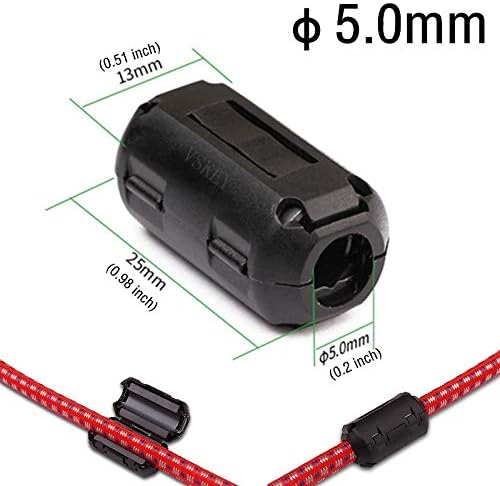 Ferrite Core Choke Cable Clips for Audio Noise Suppression