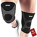 Mava Sports Knee Compression Sleeve Support with Adjustable Strap for Men and Women - Perfect for Joint Pain, Weightlifting, Running, Gym Workout, Squats and Arthritis Relief (Black,Medium)