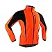 ARSUXEO Winter Warm UP Thermal Softshell Cycling Jacket Windproof Waterproof Bicycle Mountain Bike Clothes 15-K Orange Size XX-Large