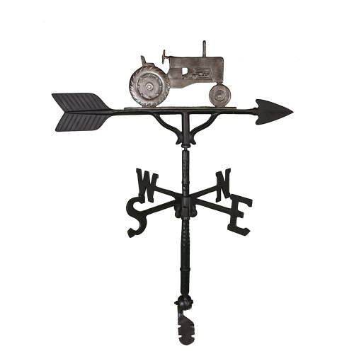 Montague Metal Products 32-Inch Weathervane with Swedish Iron Tractor Ornament