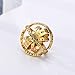 XIANGMENG Copper Gold Plated Astronomical Finger Foldable Ring That Folds Out to an Astronomical Sphere Ring| Luxury Hand-Carved,Copper | Close is Love,Open is The World,Best Gift for Lover