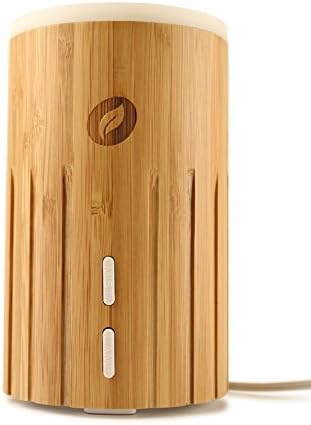 Real Bamboo Wood Essential Oil Diffuser 100ml - Ultrasonic Aromatherapy Cool Mist Humidifier - Air Purifier Adjustable Mist &amp; Waterless Auto Shut-off, Eco Friendly for Home Baby Office Spa