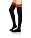 DoSmart Womens Soft Warm Coral Velvet Knee High Stockings Fuzzy Socks for Christmas Gift 2 Pairs (2 Pairs Black)