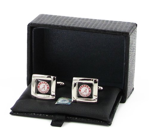 Alabama Crimson Tide Team Logo NCAA Square Cufflinks Gift Box Set