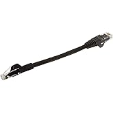 StarTech.com 6in CAT6 Ethernet Cable - Black CAT 6 Gigabit Ethernet Wire -650MHz 100W PoE RJ45 UTP Network/Patch Cord Snagles