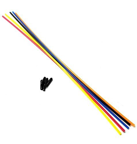 Plastic Antenna Pipe Black Cap Receiver Reciver Aerial Tube Mixed x 5 300mm Long by BSP