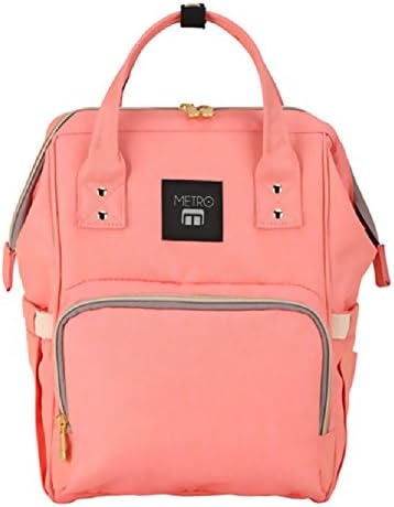 Baby Diaper Backpack with Stroller Straps (Upgraded Version) - Insulated Pockets,Waterproof, Large Capacity Nappy Bag (Pink)