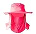 YR.Lover Outdoor UV Sun Protection Wide Brim Fishing Cap with Removable Flap Rose
