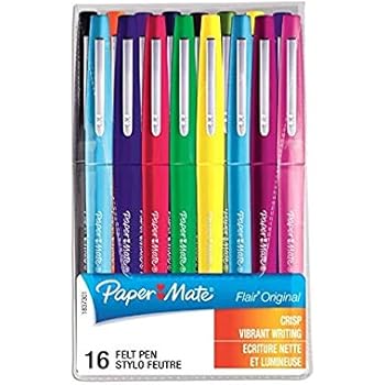 Amazon.com: Paper Mate Flair Felt Tip Pen 20 Piece Set, Medium Point 0.7, Assorted Colors: Arts  Amazon.com: Paper Mate Flair Felt Tip Pen 20 Piece Set, Medium Point 0.7, Assorted Colors: Arts