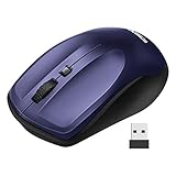 VicTsing Wireless Mouse for Laptop, Portable Ergonomic Mouse- Match Your Hand Better, 3 Adjustable DPI Levels, Power On-Off Switch, Up to 18 Months Battery Life, USB Computer Mouse for both Hand-Blue