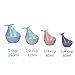 Fecihor Whale Shaped Stoneware Measuring Cup with Handles, Multicolor,set of 4