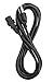 ClearMax Universal Power Cord Extension, 3 Prong for Computer, Desktop Monitor, TV, Apple, Printer, Scanner, Projector, 18AWG, UL Approved, 12 Feet Black