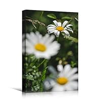 Canvas Wall Art White Fields Bohemian Colorful Floral Group Multicolor Photography - 12x18 inches