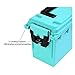 Sheffield 12633 Ammo Storage Box, Stackable .30 Cal Field Boxes, Water and Dust Resistant, Lockable Storage Box with Handle, Secures Hunting Gear, Supplies, and Bullets, Made in USA, Teal, 1-Pack