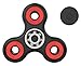 Fidget Spinner by Salient Spinners – 2 minute spin! – Prime Shipping! Black Spinner w/ Red Ceramic Bearing – Quieter & Longer Lasting than Other Hand Toy Tri Figit Spinners, ADHD Stress Reducer Figets