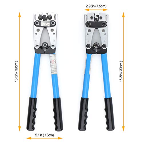 image for Toolwiz Battery Cable Lug Crimping Tools Ratchet Wire Cutting for Crim