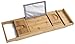 FAONIE Home and Spa Bamboo Bathtub Caddy and Tray Expandable Non-Slip Wooden Bath Tray Securely Holds Drinks, Book/Tablet, Accessories, Phone