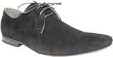 BRAVO Men's Dress Shoes BERTO-2 Faux Suede Fashion Oxford with a Round Plain Toe