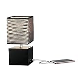 HOMPEN Table Lamp, Bedside Lamp with USB Charging
