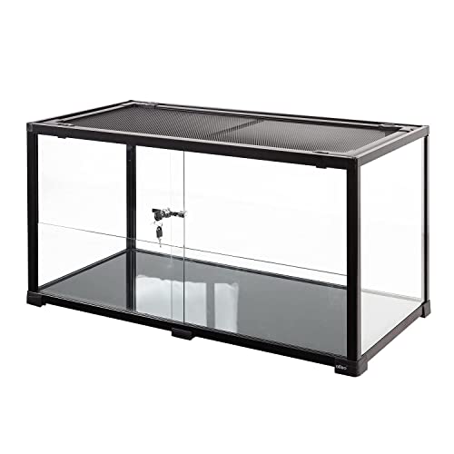OIIBO 50 Gallon Reptile Terrarium, 2 in 1 Reptile Tank with Sliding