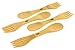 Bamboo Sporks - Pack of 4 - Simply 100% Bamboo Eating Utensils