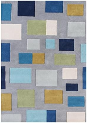 Alliyah Pleasant Patchwork Flint-grey Design Hand-carved Area Rug (5' x 8')