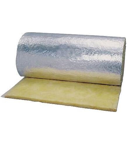 Reflective FRK FOIL Faced Fiberglass Duct Insulation HVAC Pipe