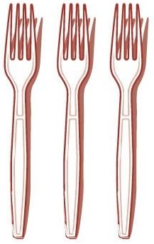 Fineline Settings 50-Piece Extra Heavy Cutlery Forks, Bone
