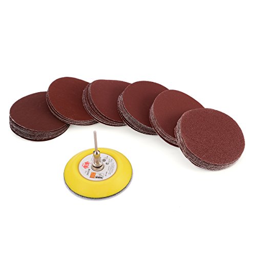 60pcs Mayitr Sanding Discs + 3"(75mm) Hook & Loop Backer Plate + 1/4inch Shank Set Girts 100/240/600/800/1000/2000g