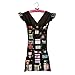 My Little Dress Hanging Jewelry Organizer, New & Improved, Closet Storage 2-sided for Jewelry, Hair Accessories & Makeup (1-Bright Blue Dress & Black Satin Hanger, 24 pockets 17 loops)