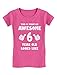 6th Birthday Girl Shirt Awesome 6 Year Old Looks Like 6th Birthday Gift Fitted T-Shirt S (6/6X) Wow Pink