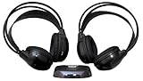 PYLE PLVWH6 Dual Wireless IR Mobile Video Stereo Headphones with Transmitter