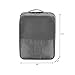 Moreteam Travel Shoe Bag 3 in 1 Shoe Organizer Space Saving Storage Tote Bags with Zipper for Men Women (Dark Grey)