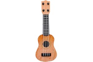 Suapouen Yellow Kids Classical Ukulele Guitar Toy Early Education Small Guitar Party Supplies Adjustable