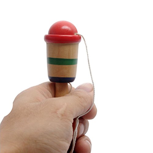 TOYMYTOY Wooden Cup and Ball Wooden Catch Ball Gifts for Kids