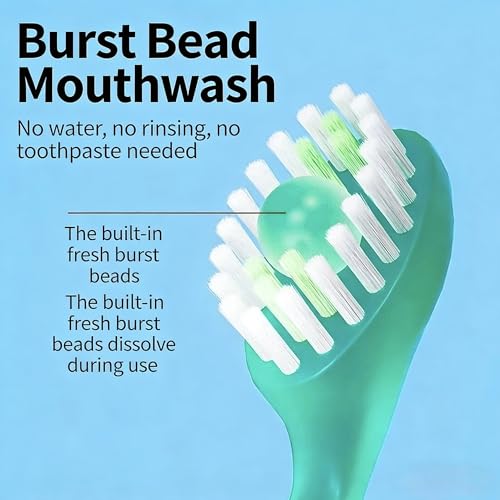 Travel Toothbrush with Mint Toothpaste, 5 in 1 Portable with Toothpaste Floss, Pick, Tongue Scraper Individually Wrapped, Travel Set (Mix, 26 Pcs)