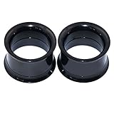 Longbeauty Pair Black Stainless Steel Screw Ear Flesh Tunnels Plugs Stretchers Expander Body Piercing 6MM