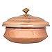 Zap Impex Set of 2, Copper Tableware Serving Bowl Indian Serveware Handi Set, Tureen Copper Stainless Steel Serving Dishes For Serving your favourite Dish with a Traditional Touch (No: 2 (15 cm))