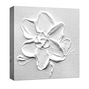 Canvas Wall Art Black and White Abstract Oil Painting Feature Painting Artwork for Home Prints Framed - 12x12 inches