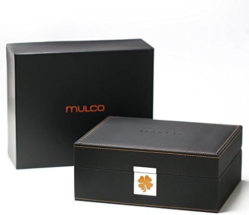 Mulco Brand New Watch Display Box Collector Luxury Organizer / Outer Black Leather With Inside Beige Suede and Black Leather / Briefcase to display 8 Watches MW10-40700