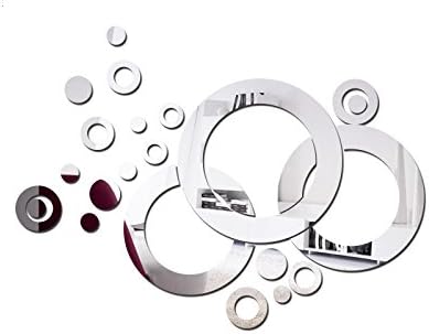 Ghaif Crystal solid acrylic clipboard mirror circle C Removable For bedroom living room kitchen TV background wall bathroom dormitory office