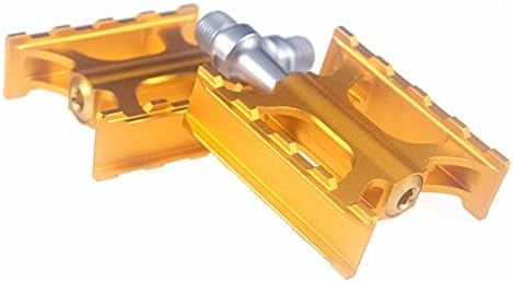 SHIBIKE Bike Pedals MTB Bearing Pedal Folding Bike High Performance Pedal Road Fixie Bike Pedal (Color : Gold)