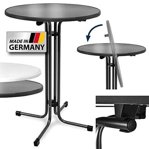 Beautissu Stehtisch Klappbar 80cm höhenverstellbar rund hitze- TÜV