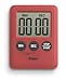Polder Mini 100-Minute Kitchen Timer with Digital Display, Red