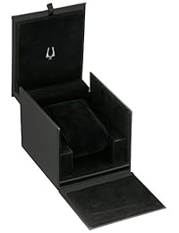 Bulova - Reloj rectangular de piel de cocodrilo para hombre