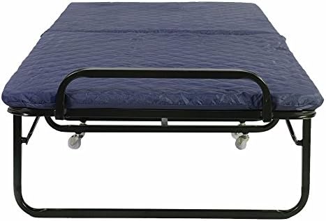 ANBEAUT Folding Bed Foam Mattress Twin Roll Away Guest Portable Sleeper Cot Navy
