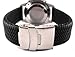 Mens Rubbertech (TM) 18mm Wide Silicone Rubber Watchband Stainless Steel Deployment Buckle - by JP Leatherworks