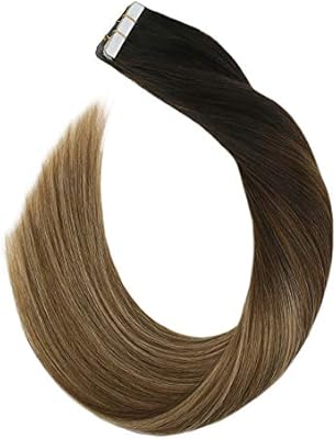 Ugeat 20inch Tape In Hair Extensions Off Black 1b Fading To 4